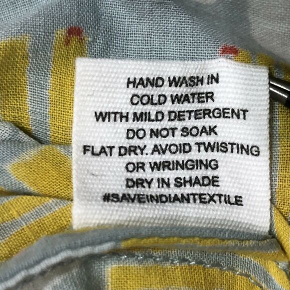 RIAS Jiapur Size S Art to Wear Button FRONT Lagenlook Shirt with Wooden Buttons - Picture 7 of 9